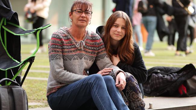 Chantelle Sanders and her daughter Jorja Nikiforou are desperate for any information regarding Jorja’s overdue passport application. Picture: Tim Hunter