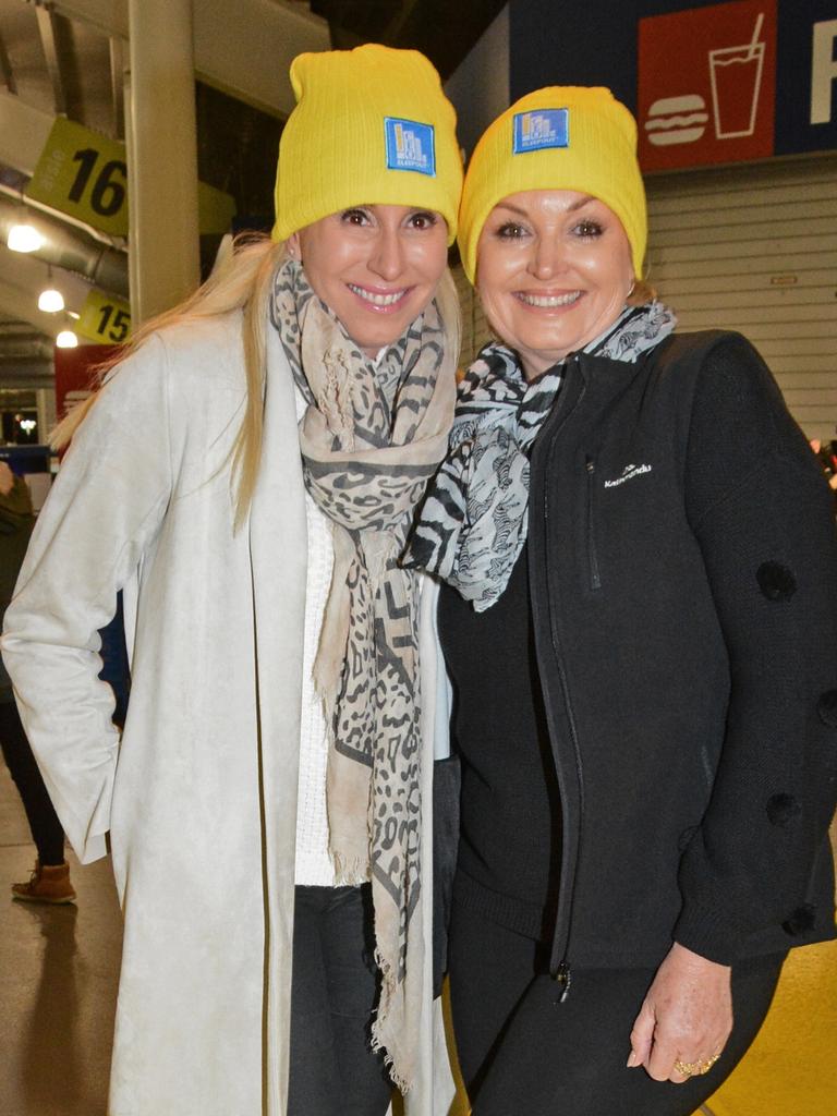 Peta Downie and Tamara Morris at Vinnies CEO Sleep Out at CBUS Stadium, Robina. Picture: Regina King