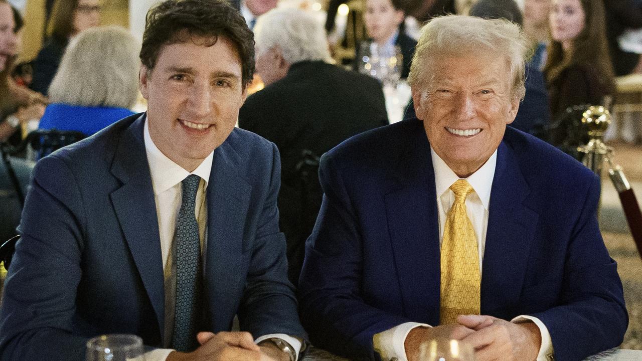 Justin Trudeau meets with Donald Trump at Mar-a-Lago. Picture: X