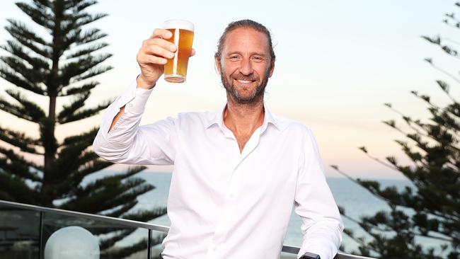 Justin Hemmes pictured on the roof of his flagship Coogee Pavilion. Picture: Brett Costello