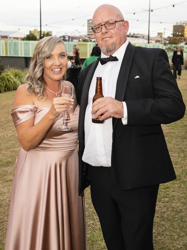 Emily Brown and Lachlan Walsh at the LifeFlight Toowoomba Gala at The Goods Shed, Saturday, May 6, 2023. Picture: Kevin Farmer