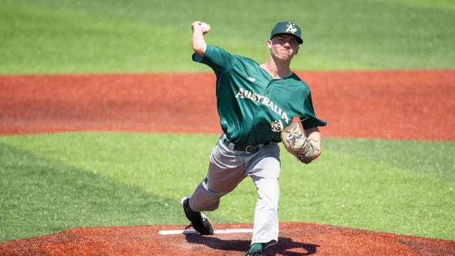 Toby Kortekaas in action. Picture: Baseball SA