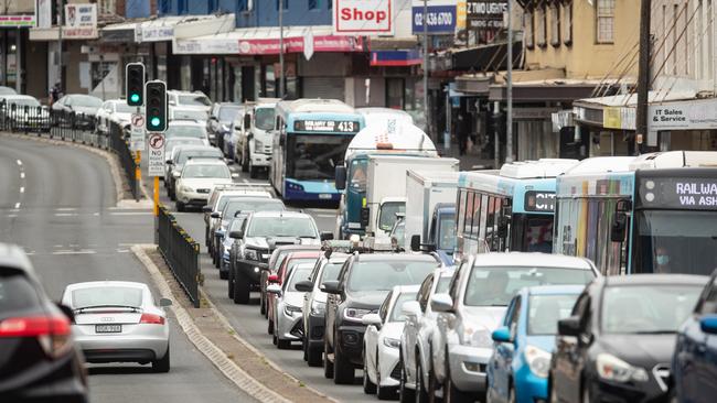 Parramatta Road is a widely loathed Sydney stroad that is characterised by heavy traffic and desolation. Picture: Julian Andrews