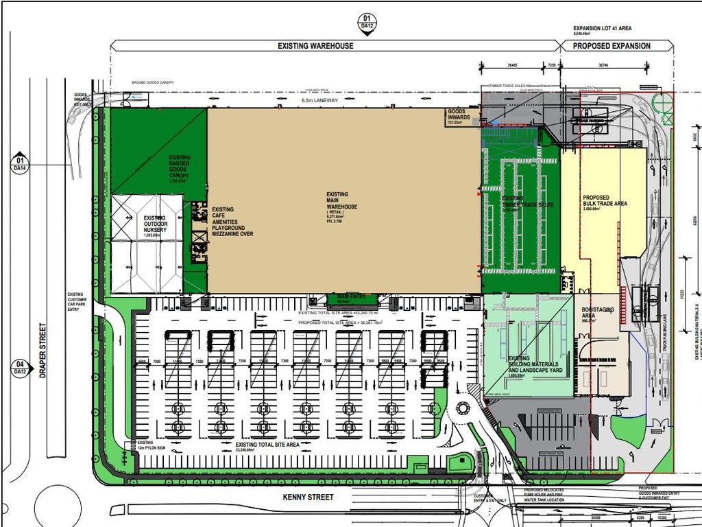 The proposed expansion would include a new 2000 sqm bulk trade area. Picture: Cairns Regional Council website