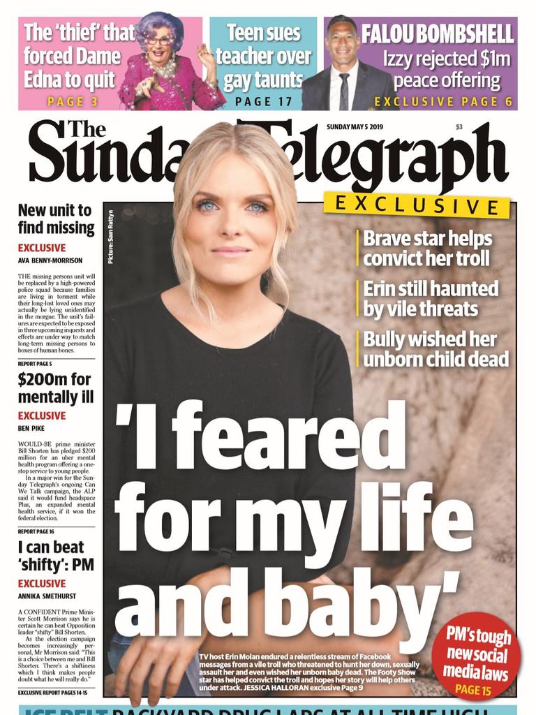 Sunday Telegraph front page for May 5