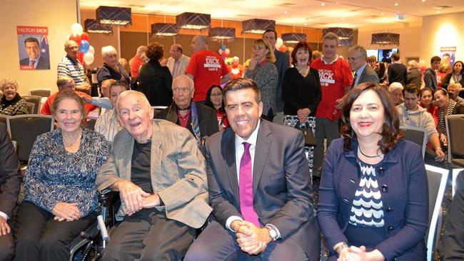 WISDOM: Dallas and Bill Hayden joined Premier Annastacia Palaszczuk at the ALP Oxley candidate Milton Dick's campaign launch. Picture: Contributed