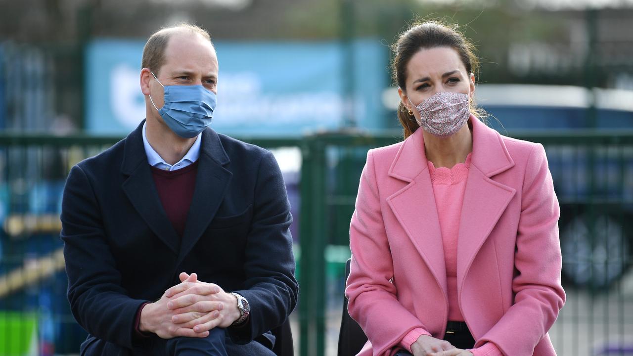 William and Kate both looked downcast during their discussion with teachers and mental health professionals in Stratford, London. Picture: WPA Pool/Getty