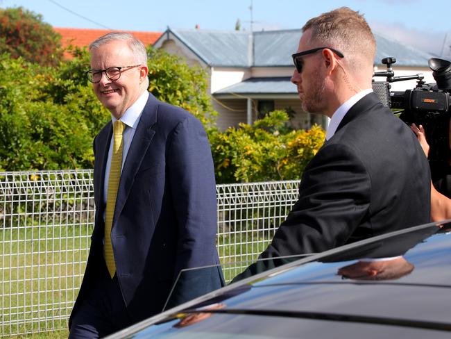 Anthony Albanese during his visit of Cessnock Hospital. Picture: Toby Zerna