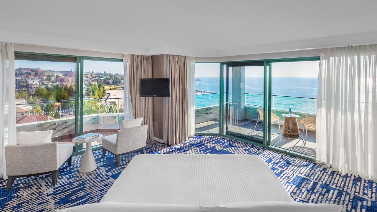 Most of the rooms have uninterrupted ocean views across Coogee Beach.