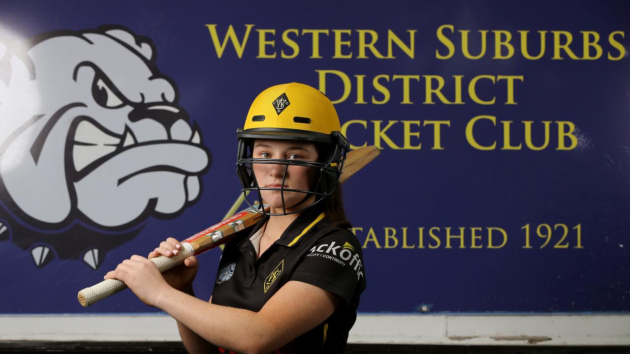 Graceville Bulldogs cricket player Naiya Varidel aged 14 at the time.AAPImage/ David Clark