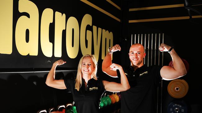 Macro Gym founder Mike Kellett pictured with partner Laura Day at the new premises. Photo: Scott Powick