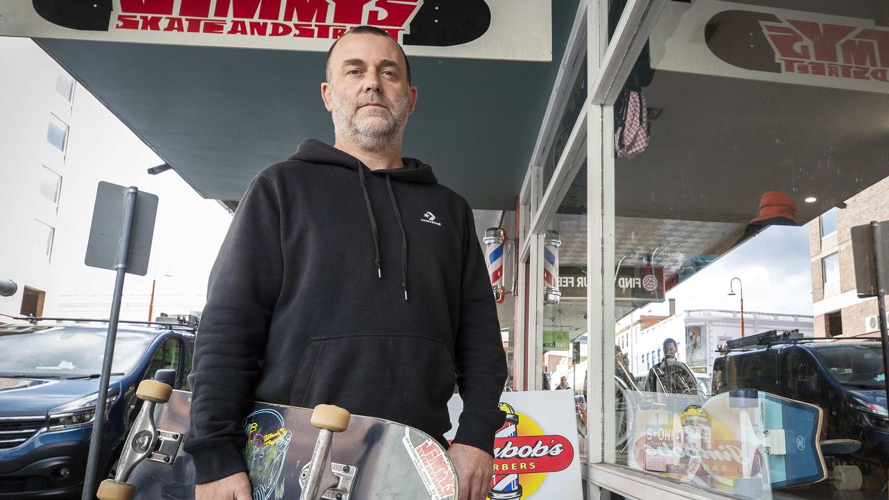 Jimmys Skate and Street manager Paul McMacken at Hobart. Picture: Chris Kidd