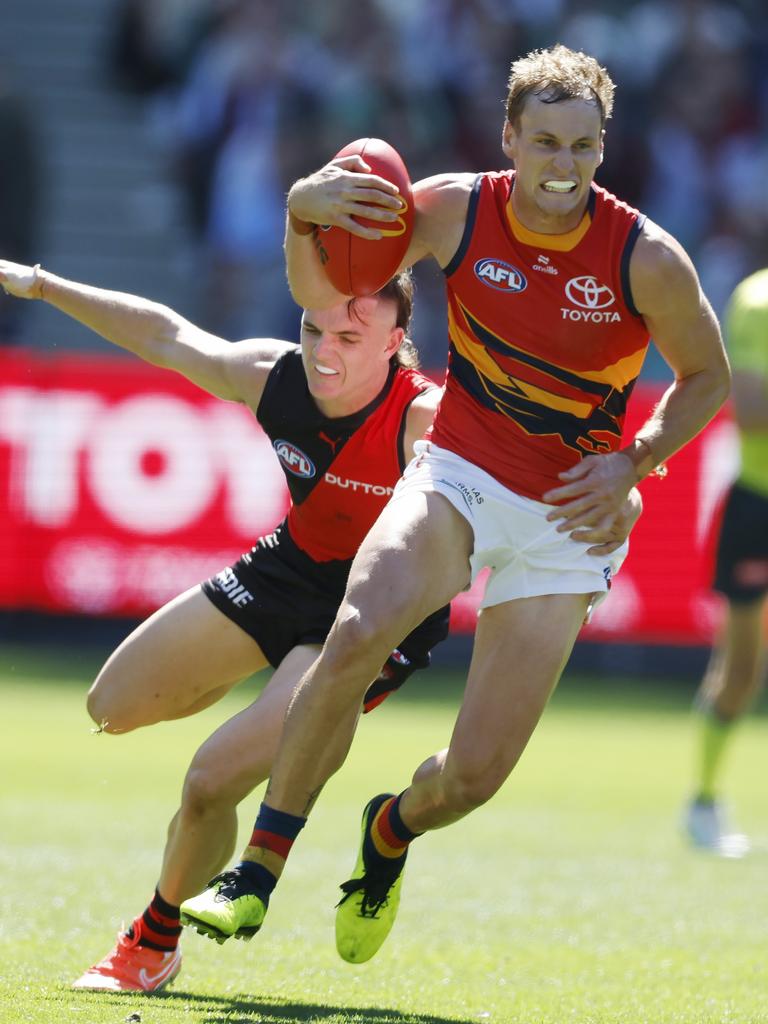 Crows skipper Jordan Dawson led the way. Picture: Michael Klein