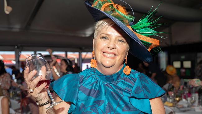 Megan Hensler at the 2023 Darwin Cup Carnival Ladies Day. Picture: Pema Tamang Pakhrin