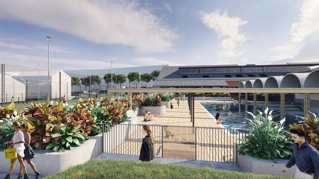 An artist impression of the pool area of the Hakoah Club.