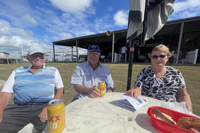 Angela and Bob Muir and John Hinton enjoyed the Bundaberg Toyota Race Day on Saturday, May 13.