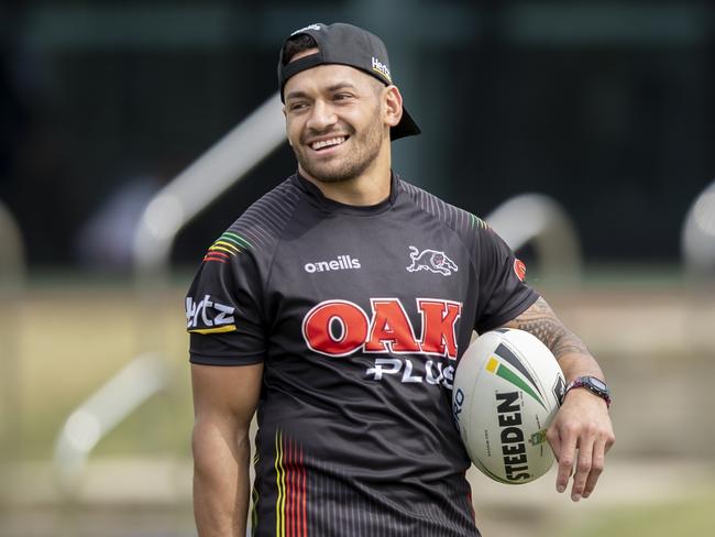 FOR SUNDAY TELE FIRST USE. thanksCaption:   Penrith Panthers' new recruit Api Koroisau. Credit Penrith Panthers Supplied 28/11/19