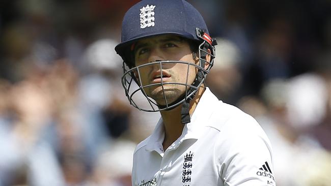 Under fire England captain Alastair Cook failed with the bat early on.