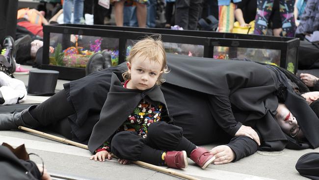 Hundreds took part in the final demonstration of the week. Picture: AAP Image/Ellen Smith