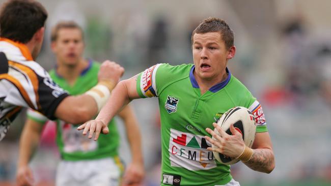 Todd Carney in action during the Canberra Raiders v Wests Tigers NRL match at Canberra Stadium.