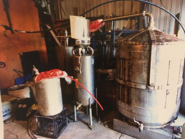 The secret drug lab was the largest methamphetamine manufacturing set-up discovered in SA. Pictures: Court Administration Authority