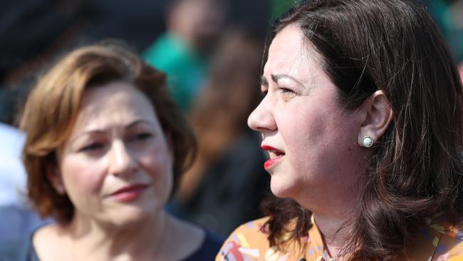 Premier Anastasia Palaszczuk and Jackie Trad. Picture: Peter Wallis.