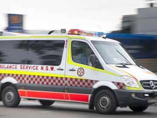 CAR CRASH: Emergency services including NSW Ambulance were called to a motor vehicle accident on Dunoon Rd, Dunoon on Friday morning. Picture: Daily Telegraph