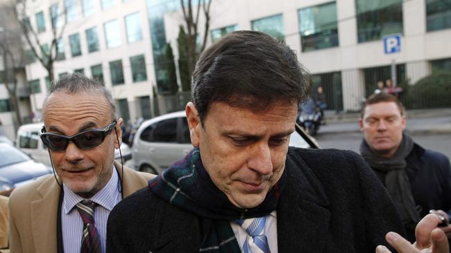 Doctor Eufemiano Fuentes arrives at a court house in Madrid, Spain. (AP Photo/Andres Kudacki, File)