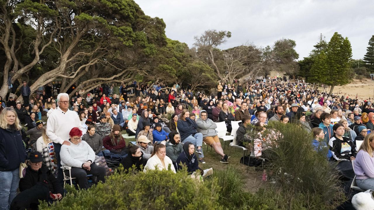 The Shire’s truth-telling event, Pilk Purriyn, is presented by Wadawurrung traditional owners Aboriginal Corporation and has seen large crowds since it began. Picture: Ferne Millen