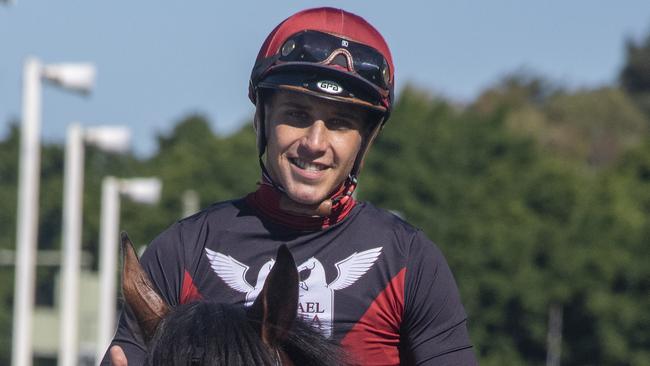 Jockey Jag Guthmann-Chester had his Mercedes-Benz stolen at knifepoint on Thursday morning.