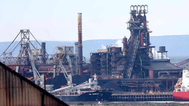 The call to use “Australian steel” on the submarine build in South Australia may offer a glimmer of hope for the survival of Arrium’s steelworks. Picture: Calum Robertson