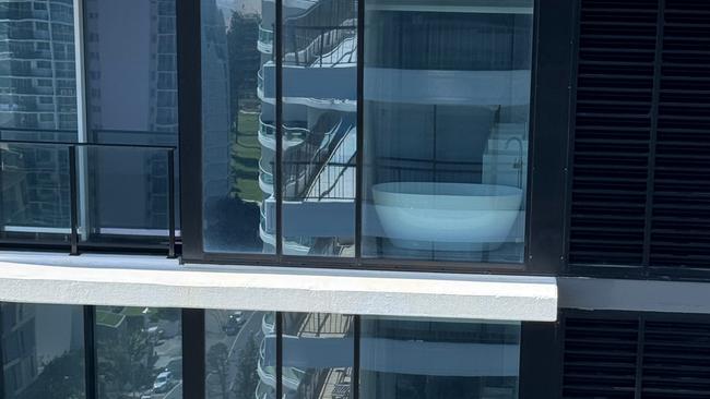 Residents of the Pearl tower in Main Beach can be seen from neighbour towers in their bathrooms. Picture: Supplied