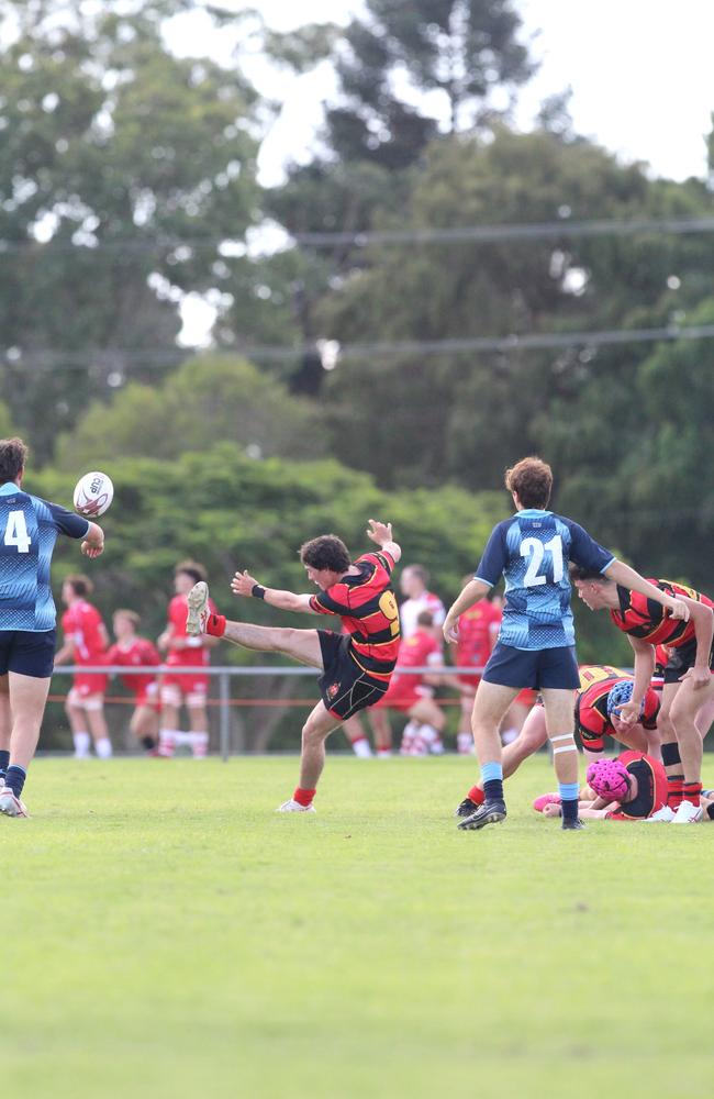 Ballymore Cup rugby action at the Albany Creek Brumbies Junior Rugby Union Club on Friday, April 12, 2024.