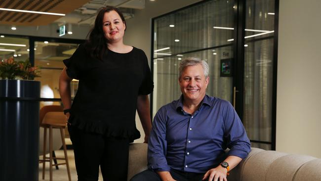 Reejig co-founder and chief executive Siobhan Savage and Brian Hartzer, who has been appointed chairman of fast growing Australian startup.