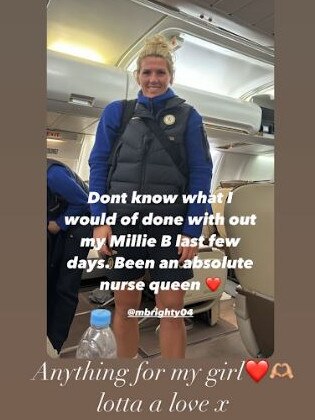 Sam Kerr breaks silence after Olympics ending injury. Picture Instagram