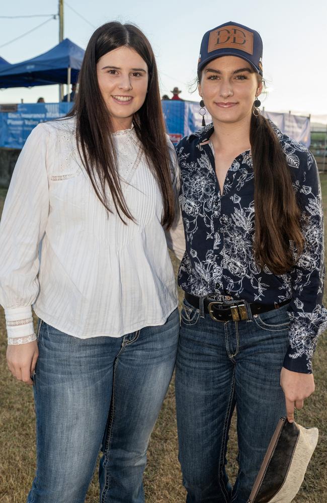 Tanasee Omand-Stanieg and Kalea Stanieg at Gargett Rodeo Saturday 3 June 2023 Picture: Michaela Harlow