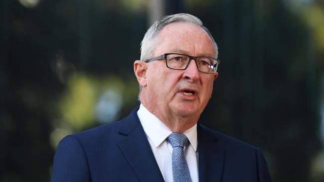 NSW Health Minister Brad Hazzard speaks to the media. Picture: AAP