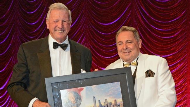 Gold Coast Business Hall of Fame inductee Terry Morris and Ian Cousins