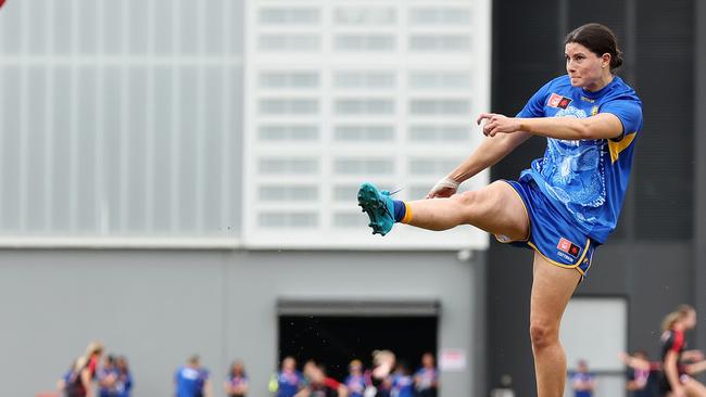 Recruit Amy Franklin got a run. Picture: Will Russell/AFL Photos via Getty Images