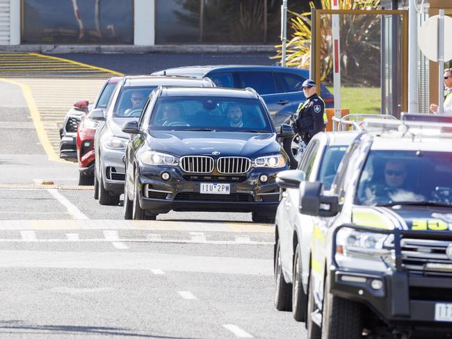 Obama arriving in Melbourne. Picture: Aaron Francis