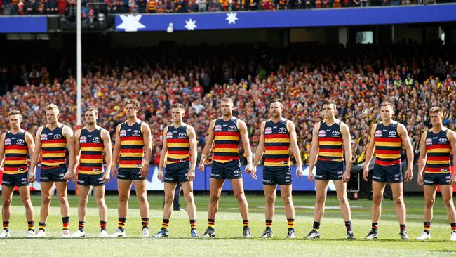 Adelaide’s ill-fated power stance before the 2017 Grand Final.