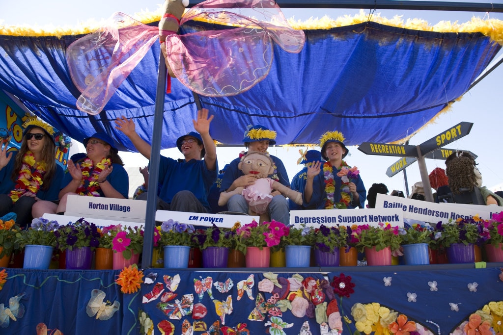 Carnival of Flowers 2013 parade, Disability Action Week float, Saturday, September 21, 2013. Photo Kevin Farmer / The Chronicle