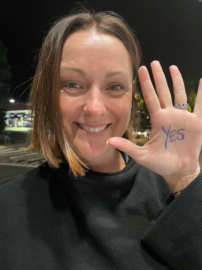 Picture of Celeste Barber supporting the YES vote. Picture: Instagram