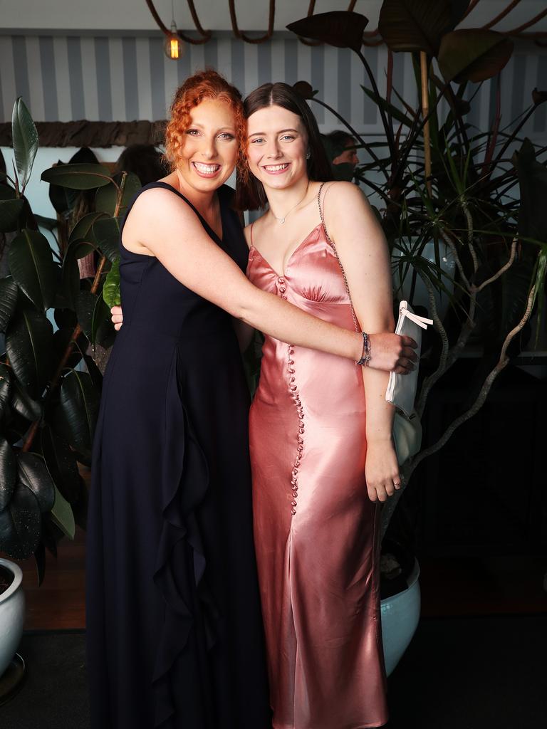 Lilly Ansell and Alice Brodribb. Fahan School leavers dinner at Seagrass Long Point in Sandy Bay. Picture: Nikki Davis-Jones