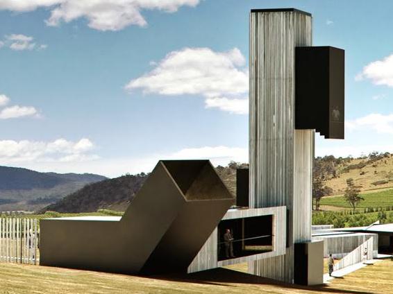 Hilary Burden TasWeekend columnIMAGE with LONG CAPTION: Once it was a funny old pit stop on the side of the Tasman Highway, a popular photo opportunity overlooking The Hazards. By December, the Apslawn hillside will site the new Devils Corner Cellar Door & Lookout designed by Hobart’s Cumulus Studios. Made from three upended sea containers clad in rough-sawn Tassie oak, it aims to put the East Coast Wine Route on the foodie map, with Coles Bay cafe Tombolo and Freycinet Marine Farm partnering inside. Perhaps the view was just fine without built architecture, but anyone who’s built their own tree-house might beg to differ.