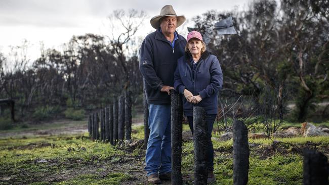 Phil and Anthea Clarke lost their home in the Keilira fire. Picture: Matt Turner