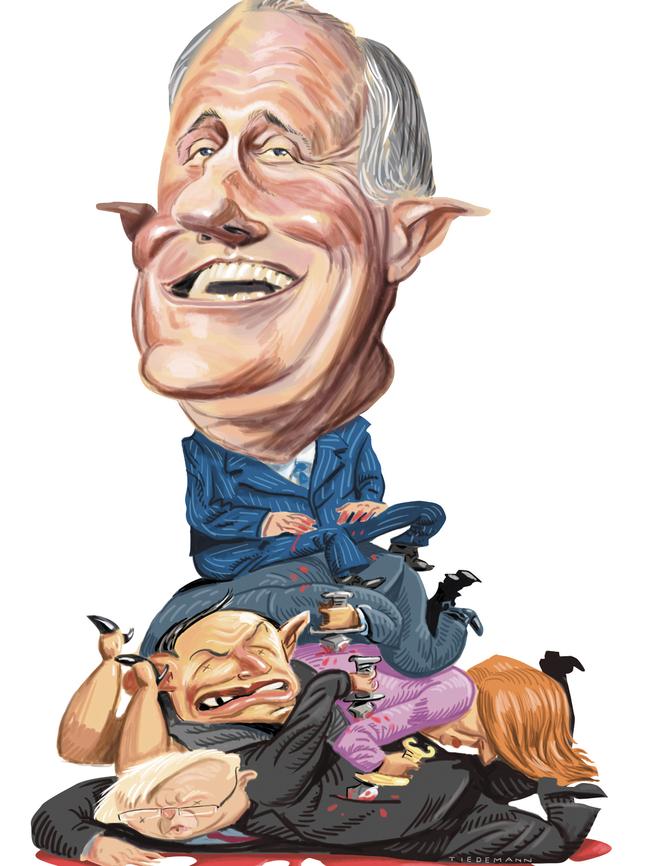 John Tiedeman illustration of Malcolm Turnbull