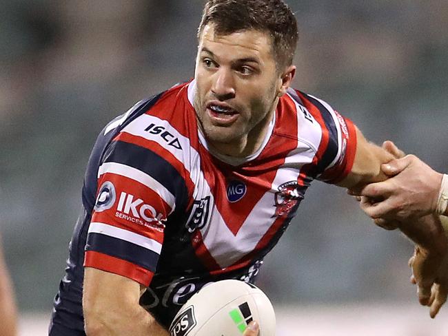 Roosters' James Tedesco during NRL match between the Canberra Raiders and Sydney Roosters at GIO Stadium, Canberra. Picture. Phil Hillyard