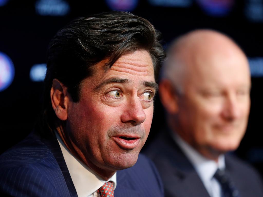 Gillon McLachlan is yet to meet Tasmanian Premier Jeremy Rockliff to discuss the state’s AFL team bid. Picture: Getty