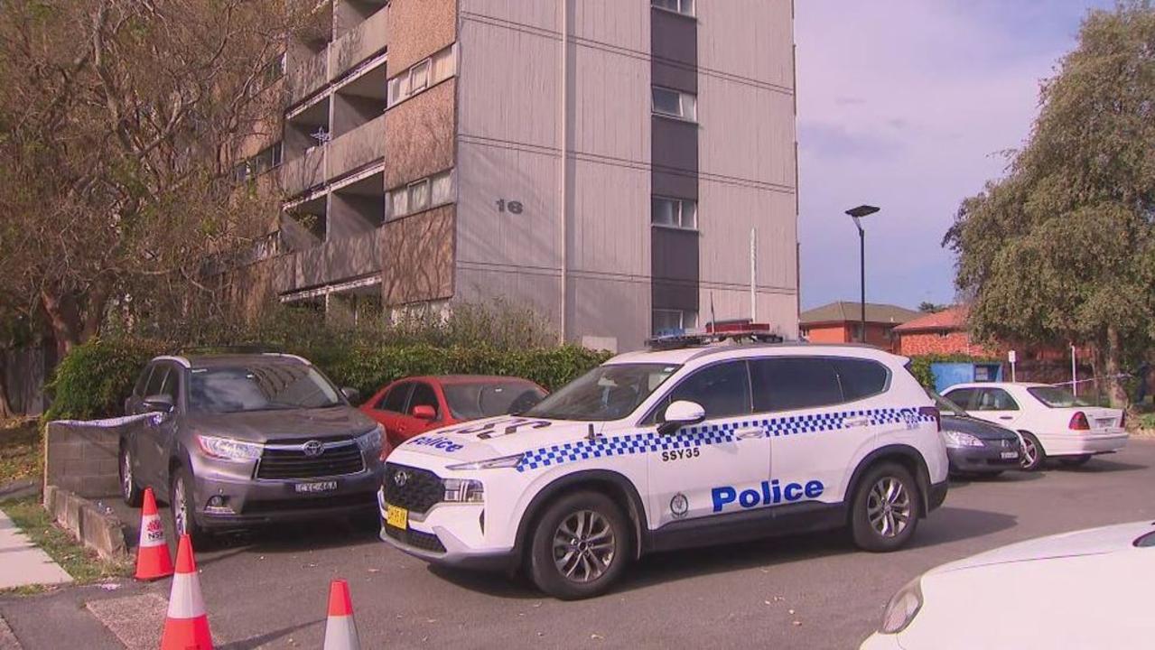 Emergency services rushed to Maloney St in Eastlakes following reports a man was found injured on a footpath about 12.20pm on Monday, but he died at the scene. Picture: Supplied / Channel 9